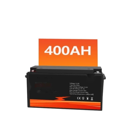 12.8V 400Ah LiFePO4 lithium battery specification panel