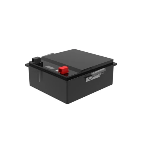 29.2V LiFePO4 backup battery module front panel with DC terminals