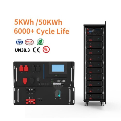 96V 100Ah Tower High Voltage Battery Cabinet - view 2